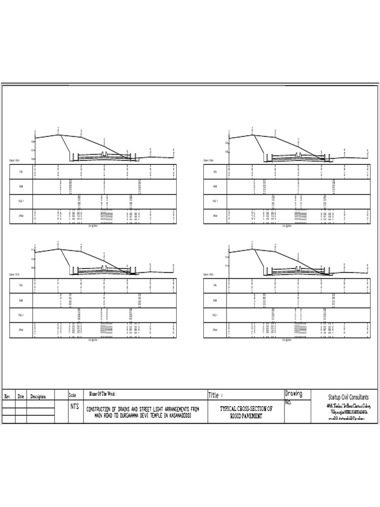 Rigid Pavement Cross-Section Data | PDF