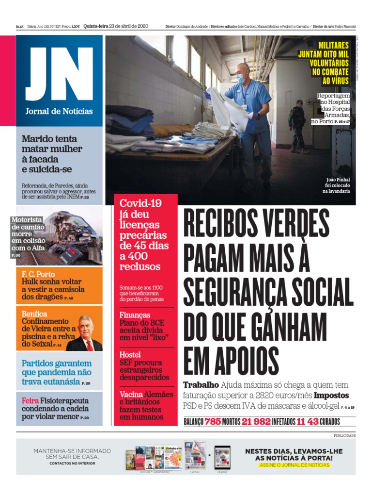20200423-PT) Jornal de Notícias PDF PDF Juros Portugal
