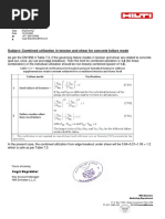 Subject: Combined Utilization in Tension and Shear For Concrete Failure Mode