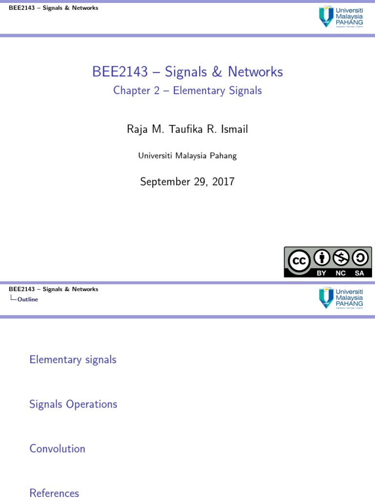 Overview of Elementary Signals | PDF | Convolution | Function (Mathematics)