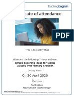Certificate Teaching Online 6