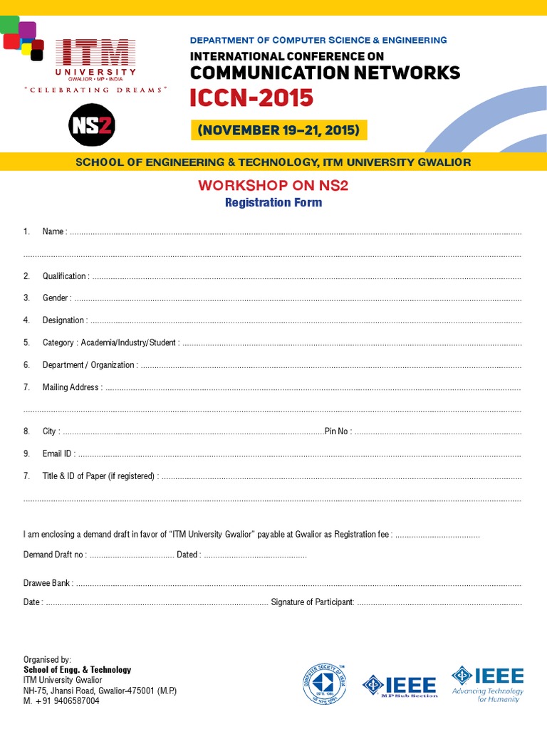 Workshop Registratio Form | PDF | Computing And Information Technology ...