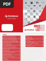 Pricelist Federal 2020 Low