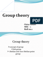 Group Theory: - Faiza Ansari MSC - 1 Roll No.1