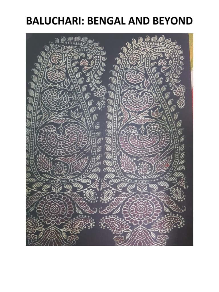 Baluchari Textiles: Tradition and Revival | PDF | Embroidery | Textiles