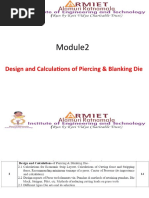 Design and Calculations of Piercing & Blanking Die