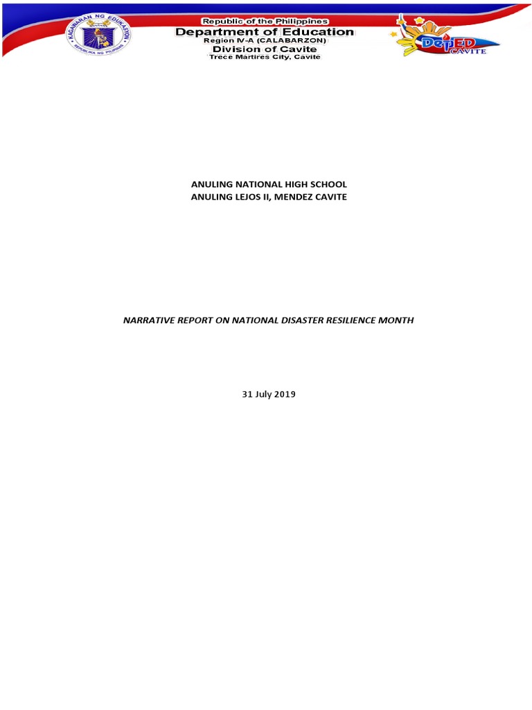 National Disaster Resilience Month Report | PDF | Emergency Management ...