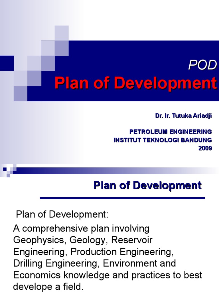 01 Plan of Development | PDF | Petroleum Reservoir | Geology