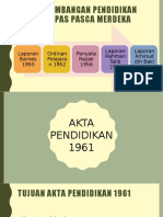 Akta Pendidikan 1961 Dan Laporan Aminuddin Baki
