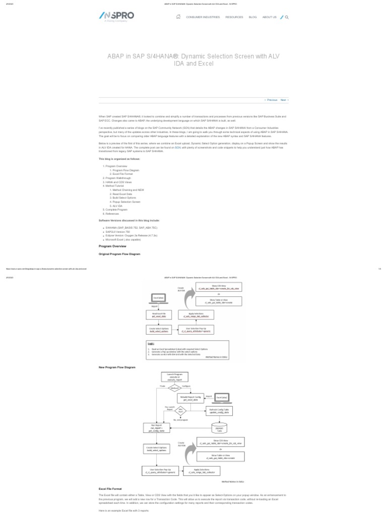 ABAP in SAP S - 4HANA® - Dynamic Selection Screen With ALV IDA and ...