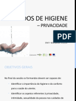 Cuidados de Higiene - Privacidade