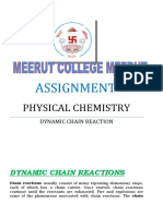 Assignment: Physical Chemistry