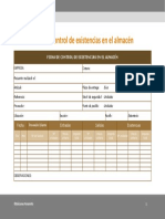 4 Ficha de Control de Existencias en El Almacén