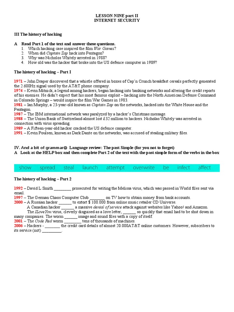 LESSON NINE Part II | Download Free PDF | Cybercrime | Internet