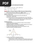 Chapter 7-Risk, Return, and The Capital Asset Pricing Model Percentage Return