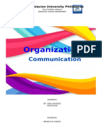 La Consolacion University Paper on Importance of Organizational Communication