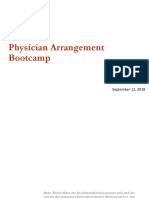 Physician Arrangement Bootcamp: September 12, 2018