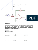 Amplificador Integrador y Derivador-Trabajo de Laboratorio