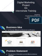 Digital Marketing Project On Internshala Training