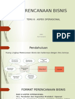 Aspek Operasi + Format Business Plan - Bab 4