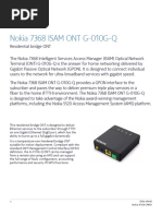 Nokia 7368 ISAM ONT G-010G-Q: 1 Data Sheet Nokia 9768 CMRO