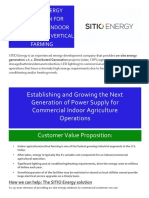 Establishing and Growing The Next Generation of Power Supply For Commercial Indoor Agriculture Operations Customer Value Proposition