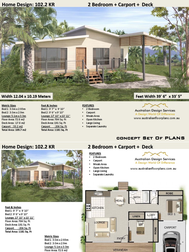 2 Bedroom Carport and Deck PDF | PDF | Door | Wall