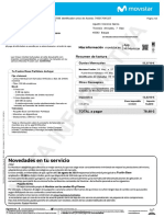 Factura Fusión con detalles de consumo móvil y fijo