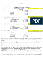 MATEMÁTICAS FINANCIERAS Taller 01 conversiones tasas interés rentabilidad préstamos