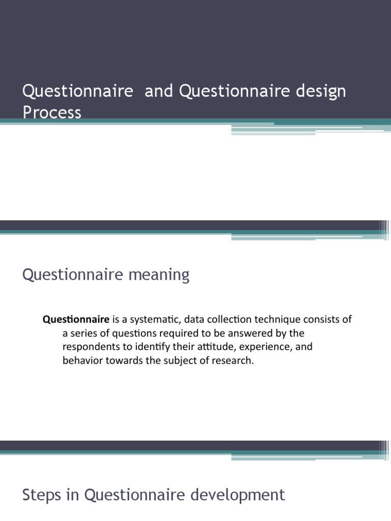 Questionnaire Development Process | PDF | Survey Methodology ...