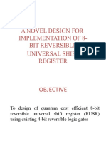 A Novel Design For Implementation of 8-Bit Reversible Universal Shift Register