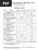 Kendriya Vidyalaya Gachibowli, Gpra Campus, Hyd-32: Subject: Science