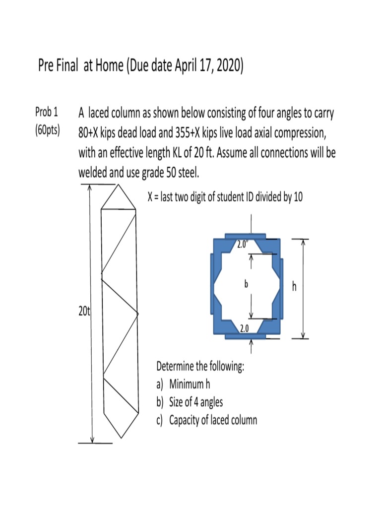 Laced Column Design and Analysis Guide | PDF