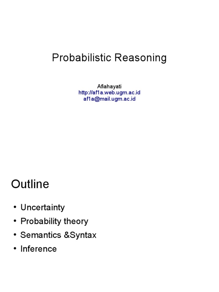 Probabilistic Reasoning dalam AI | PDF