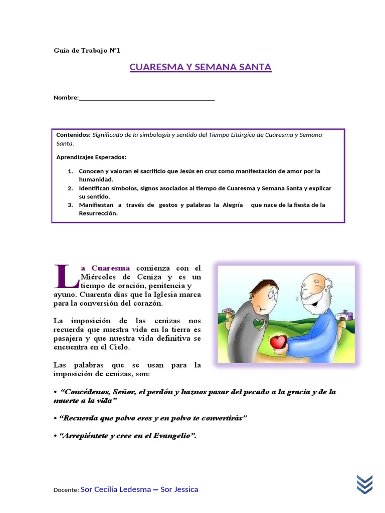 Simbología y Significado de Cuaresma y Semana Santa | PDF | Prestado ...