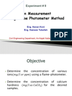 Ion Measurement Using Flame Photometer Method: Experiment # 8