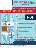 Don't Panic Don't Rush Don't Overstock: There Is Enough of Everything, Everyday For Everyone