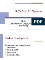CAD/CAM/CAE Systems: GE393 Computer Aided Design, Analysis & Prototyping