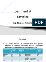 Experiment # 1: Sampling