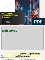 3-A. Factoring The Difference of Two Squares