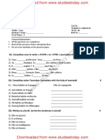 CBSE Class 5 French Question Paper Set A