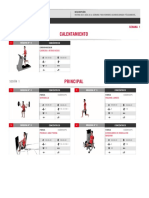 Rutina de 6 días a la semana para hombre acondicionado físicamente, trabajo de fortalecimiento muscular con énfasis en incremento de masa muscular.