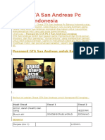 Cheat GTA San Andreas PC Bahasa Indonesia