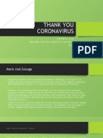 Thank You Coronavirus: Our Refelctions Watching The Video Created By: Riya Sokol 8Th B