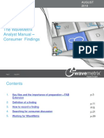 The Wavemetrix Analyst Manual - Consumer Findings