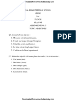 CBSE Class 6 French Practice Worksheets (3)