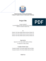 Project Title: Jordan University of Science and Technology College of Computer Sciences & Information Technology