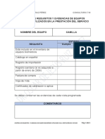 Control de Requisitos y Evidencias de Equipos Biomedicos Camilla PDF