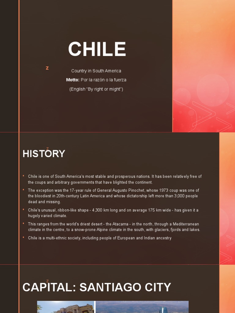 Chile Country in South America PDF Chile
