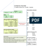 Peng-Robinson Equation of State For A Pure Fluid